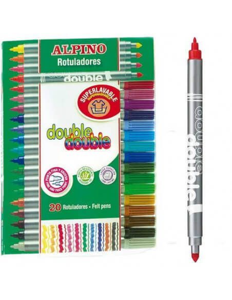 CAJA 20 ROTULADORES ALPINO DOUBLE DOUBLE