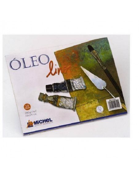 BLOC PARA PINTAR AL OLEO LINO MICHEL SUPERFICIE GOFRADA TELA 24 X 32 CM.