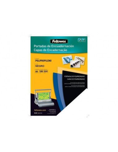 PACK 100 PORTADAS PARA ENCUADERNAR POLIPROPILENO COLOR NEGRO