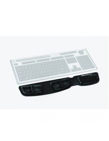 REPOSAMUÑECAS TECLADO GEL CANAL V NEGRO