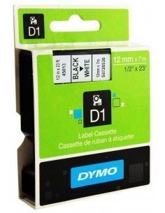 CINTA DYMO D1 NEGRO BLANCO 12 MM X 7 M
