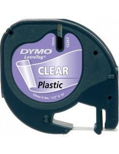 CINTA DYMO PLASTICO LETRATAG 12 MM X 4 TRANSPARENTE