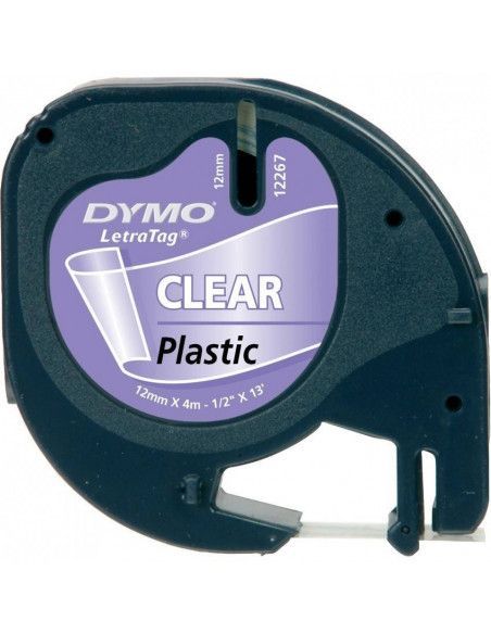 CINTA DYMO PLASTICO LETRATAG 12 MM X 4 TRANSPARENTE