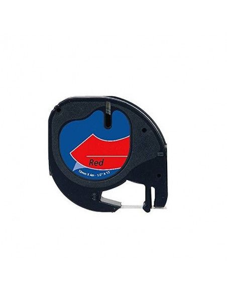 CINTA DYMO PLASTICO LETRATAG 12 MM X 4 M COLOR ROJO