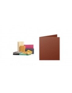 25 TARJETAS COLOR BRONCE PLEGADAS DOBLES 160 X 160