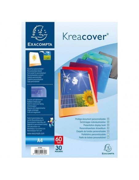 CARPETA CON FUNDAS A4 PERSONALIZABLE 60 FUNDAS