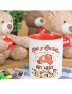 LA MENTE ES MARAVILLOSA TAZA DE CERAMICA `LISTO Y LUCHADOR. MI HIJO ES EL MEJOR´