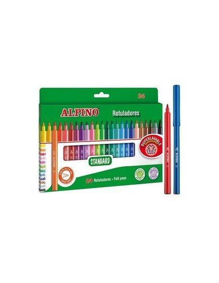 CAJA DE 24 ROTULADORES ALPINO