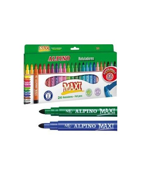 CAJA CON 24 ROTULADORES MAXI ALPINO