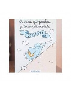`SI CREES QUE PUEDES .YA TIENES MEDIA MONTAÑA SUPERADA´ CUADERNO A5 CON MENSAJE EN LA TAPA