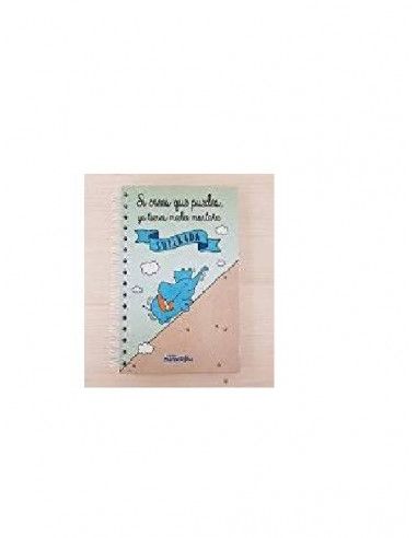 LIBRETA SENCILLA A5 CON ENUNCIADO `SI CREES QUE PUEDES . YA TIENES MEDIA MONTAÑA SUPERADA´