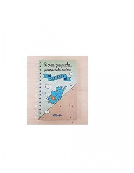 LIBRETA SENCILLA A5 CON ENUNCIADO `SI CREES QUE PUEDES . YA TIENES MEDIA MONTAÑA SUPERADA´