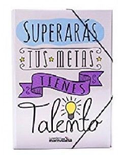 MENSAJE EN CARPETA CLASIFICADOR `SUPERARAS TUS METAS .TIENES TALENTO´