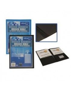DOSIER DOBLE COLOR NEGRO PERSONALIZABLE BUSSINES