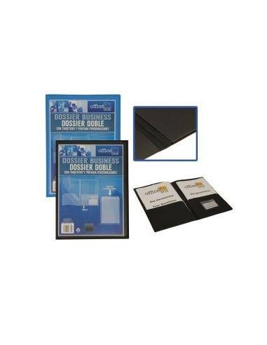 DOSIER DOBLE COLOR NEGRO PERSONALIZABLE BUSSINES