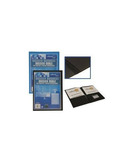 DOSIER DOBLE COLOR NEGRO PERSONALIZABLE BUSSINES