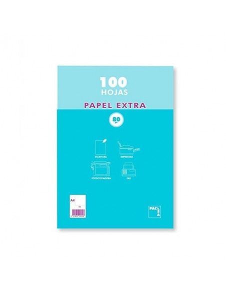 PAQUETE A4 DE 100 HOJAS CON RAYADO LISO