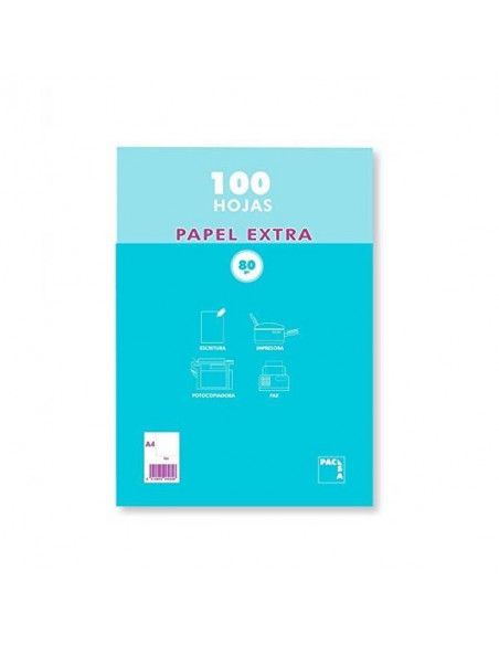 PAQUETE A4 DE 100 HOJAS CON RAYADO CUADRICULADO DE 4X4 MM