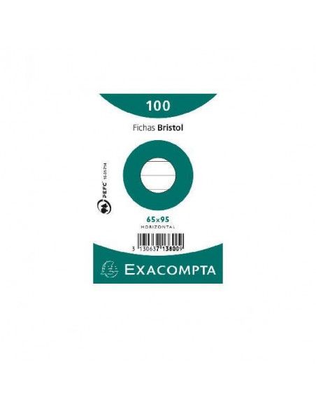 FICHAS PARA FICHEROS DE 100 UNDS 65 X 95 MM MODELO RAYADO.