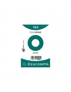 ESTUCHE DE 100 FICHAS BRISTOL DE 65X95 MM EN MODELO RAYADO LISO