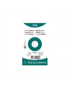 FICHAS PARA FICHEROS MODELO RAYADAS DE 75 X 125 MM 100 UNIDADES