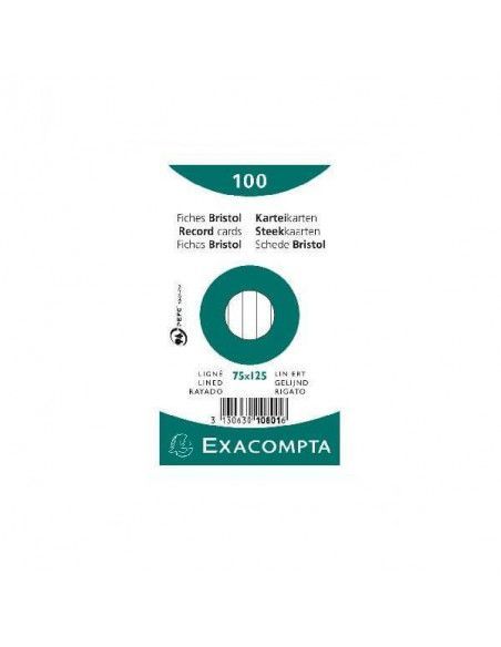 FICHAS PARA FICHEROS MODELO RAYADAS DE 75 X 125 MM 100 UNIDADES