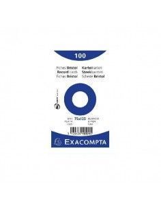 FICHA BLANCA LISA DE 75X125 MM 100 UND