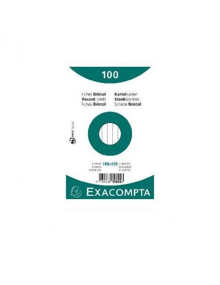 FICHAS RAYADAS PARA FICHEROS DE 205 GR BRISTOL DE 100X150 MM CAJA DE 100 UND