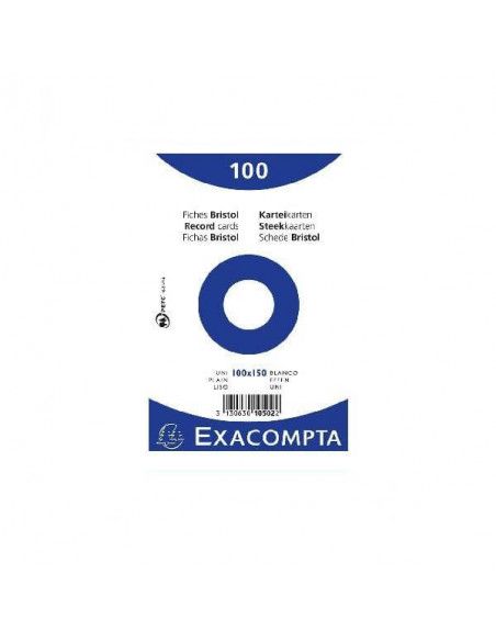 ESTUCHE DE 100 FICHAS BRISTOL DE 205 GR. LISAS