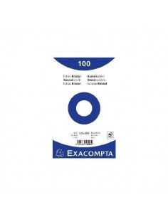 FICHA BLANCA LISA PARA FICHEROS CON 100 UNIDADES DE 125X200 MM