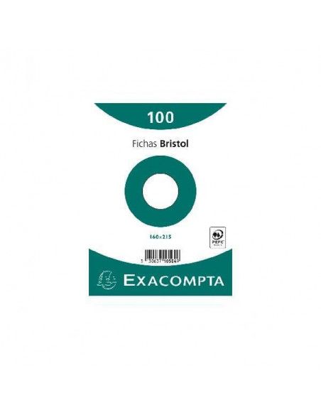 FICHA BLANCA LISA PARA FICHEROS DE 160X215 MM 100 UND
