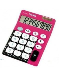 CALCULADORA COLOR ROJO DE 10 DIGITOS DOTS AND BUTTONS