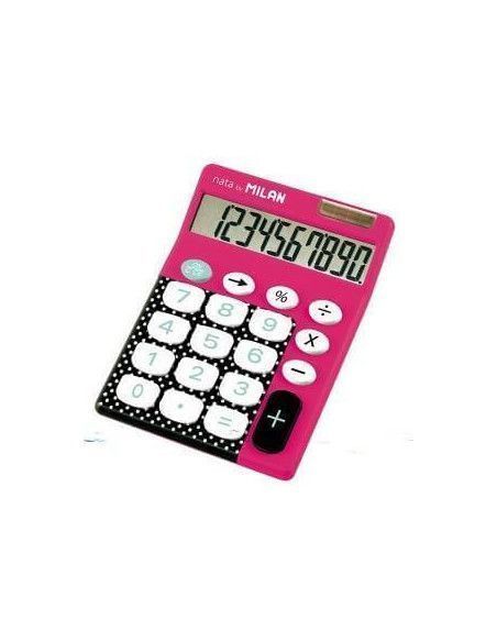 CALCULADORA COLOR ROJO DE 10 DIGITOS DOTS AND BUTTONS