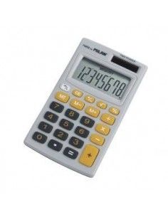 CALCULADORA 8 DIGITOS GRIS CON FUNDA
