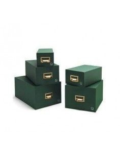 FICHERO DE CARTON VERDE NUMERO 1 - 1000 FICHAS 125x95x350mm.