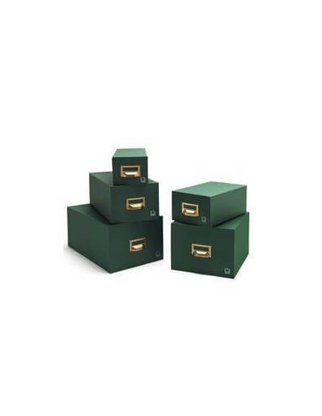 FICHERO DE CARTON VERDE NUMERO 1 - 1000 FICHAS 125x95x350mm.