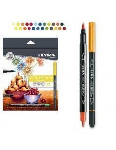ROTULADORES LYRA AQUA BRUSH DUO ESTUCHE DE 24 UNIDADES