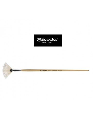 PINCEL CLASICO ESCODA PARA OLEO Y ACRILICO EN CERDA BLANCA ABANICO Nº4