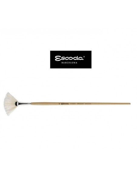 PINCEL CLASICO ESCODA PARA OLEO Y ACRILICO EN CERDA BLANCA ABANICO Nº4
