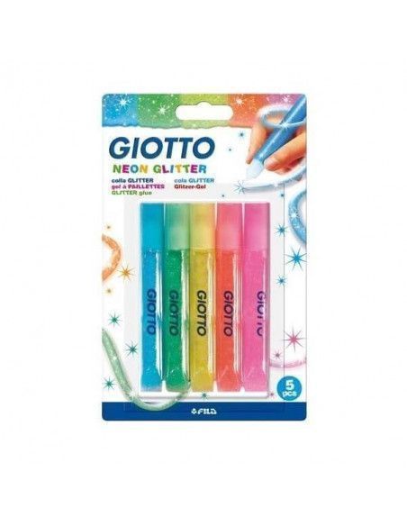 GLITTER FLASH 10.5 ML BLISTER DE 5 UNIDS NEON GIOTTO