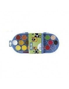 ACUARELA MILAN 22 COLORES 30 MM CON PINC 24UND