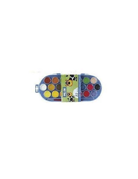 ACUARELA MILAN 22 COLORES 30 MM CON PINC 24UND