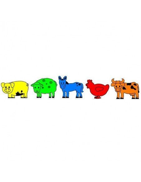 FIGURAS DE ANIMALES GIGANTES HENBEA PARA ENSEÑANZA O DECORACION MODELO GRANJA 60X45 CM