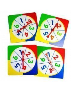 SET DE CUATRO RULETAS DE PLASTICO DE HENBEA PARA JUEGO DIDACTICO