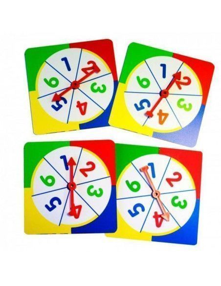SET DE CUATRO RULETAS DE PLASTICO DE HENBEA PARA JUEGO DIDACTICO