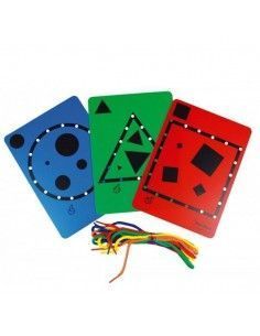 Juego de plantillas para hilar Henbea con cordones de colores