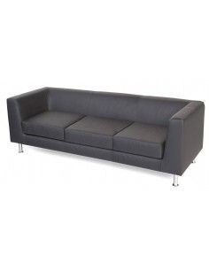 Sofá 3 plazas Rocada símil piel 195x77x66 cm