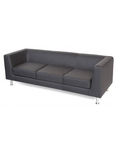 Sofá 3 plazas Rocada símil piel 195x77x66 cm