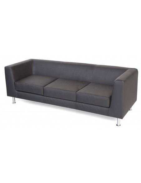 Sofá 3 plazas Rocada símil piel 195x77x66 cm