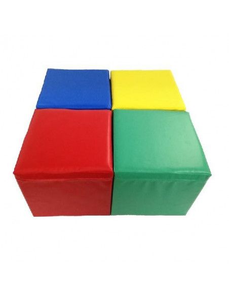 PACK DE 4 CUBOS FOAM PARA PSICOMOTRICIDAD DE 40X40X40 CM 9KG